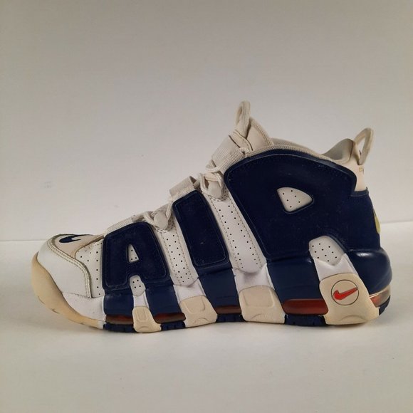 Nike Air More Uptempo Knicks Mens Size 8.5 Blue White Sneakers Shoes 2017 Pippen - Picture 3 of 11
